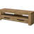 Vintage Distressed Wood TV Stand with Drawers & Open Storage