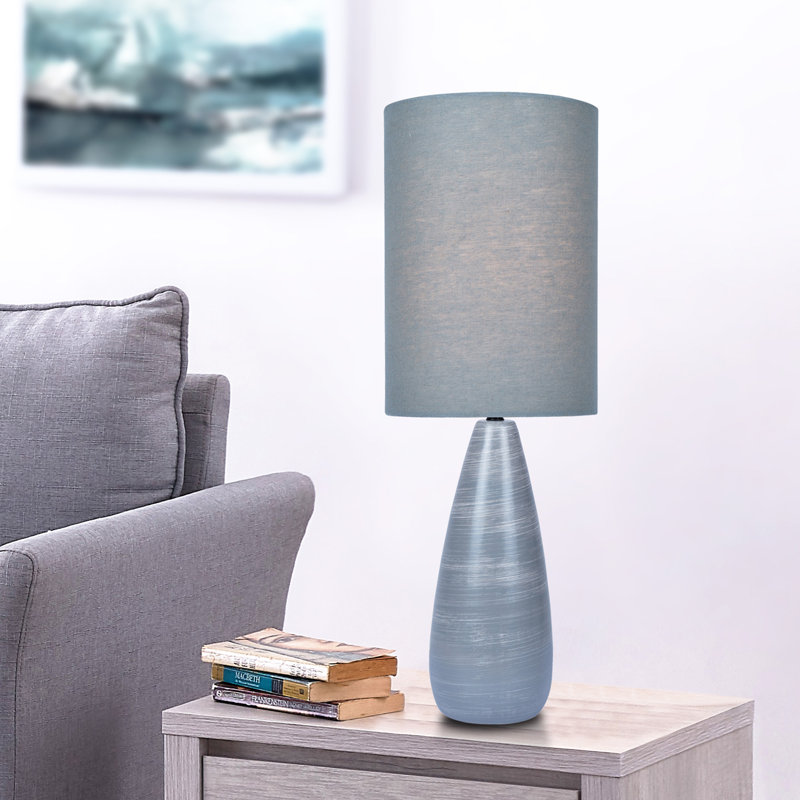 Torbert Standard Table lamp, Gray, Gray, 17'' H x 6'' W x 6'' D