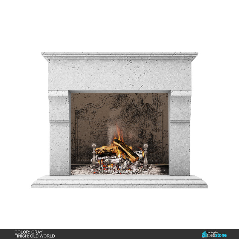 Martel Fireplace Surround, Gray Old World