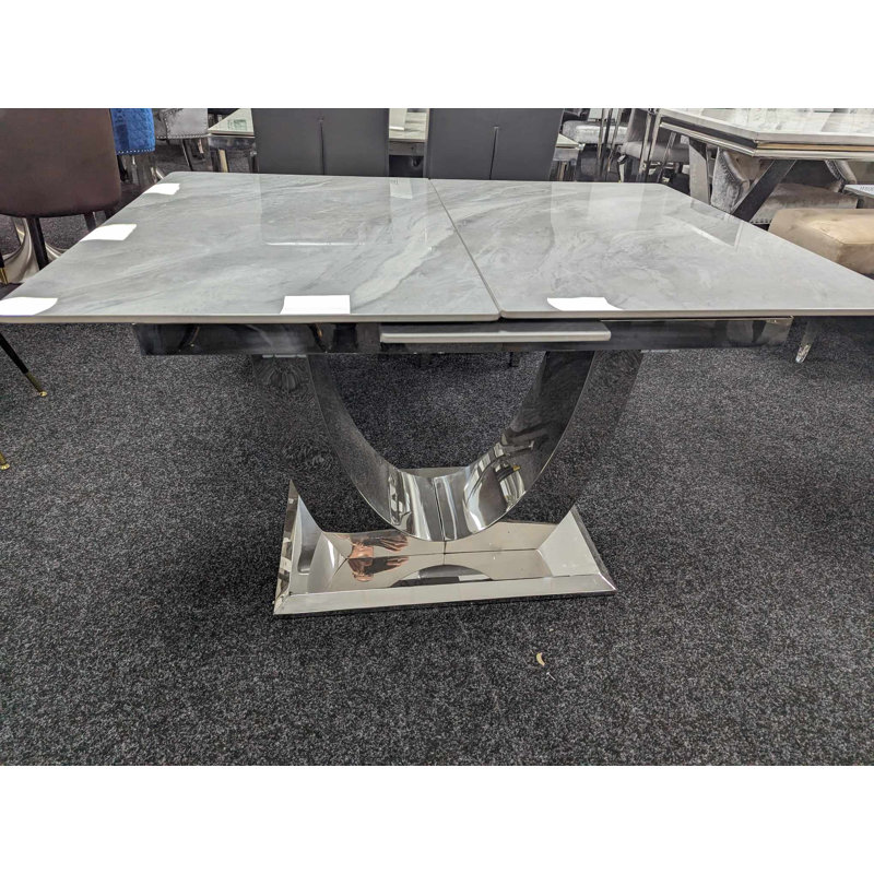 Chanella Extendable Metal Base Dining Table