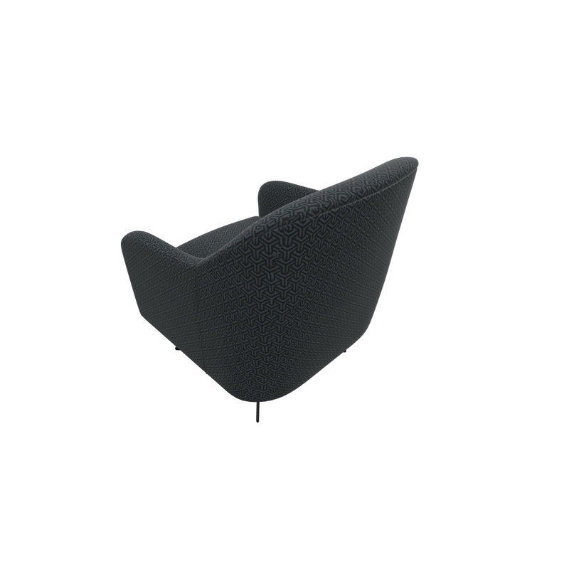 Fauteuil pivotant en polyester 27,9 po Dantley, Polyester gris