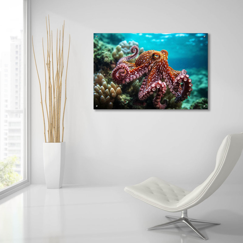 Octopus At Sea par Epic Portfolio, H 24 po x l 36 po x P 0,2 po
