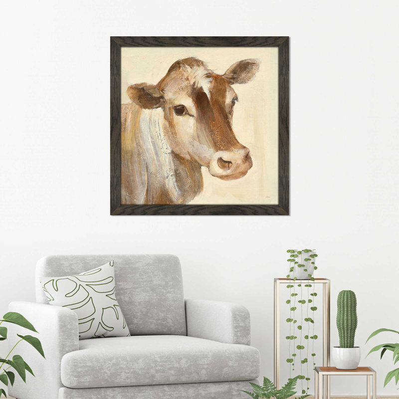 «Look at you I», reproduction de peinture à l'acrylique sur toile, H 21,5 po x l 21,5 po x P 0,75 po, Cadre chocolat patiné