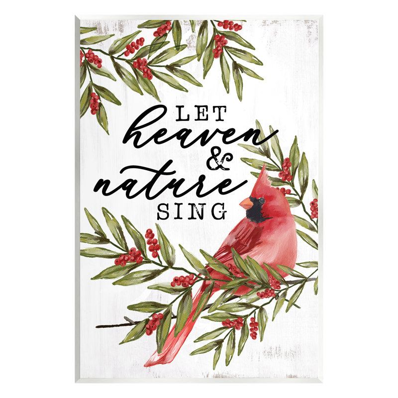 «Festive Expression Cardinal on MDF» par Dogwood, H 19 po x l 13 po x P 0,5 po