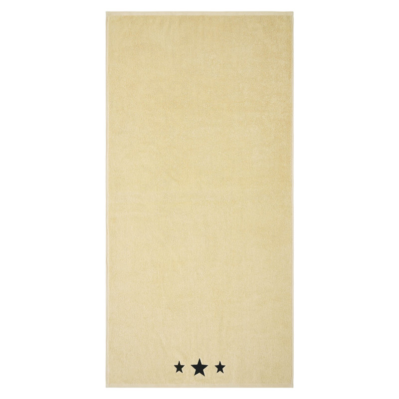 Ensemble de 2 serviettes de bain Timeless Linens Stars 27 x 54, Noir/crème