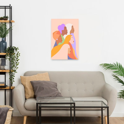 «Empowered Women Portrait», impression d'art moderne abstrait minimaliste