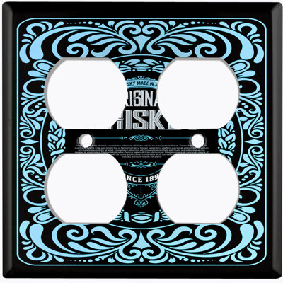 Patterned 2 - Gang Duplex Outlet Standard Wall Plate