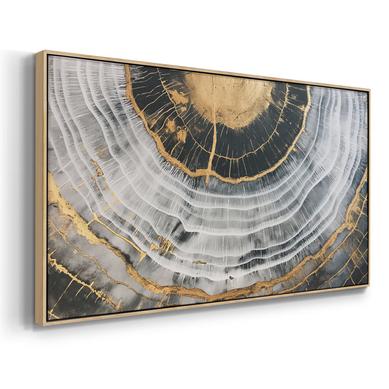 «Abstract Series» -CC- Toile tendue avec châssis tendue, prête à accrocher, Noyer, H 21 po x l 41 po