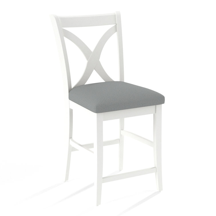 Hues Upholstered Counter Stool with Solid Wood Frame