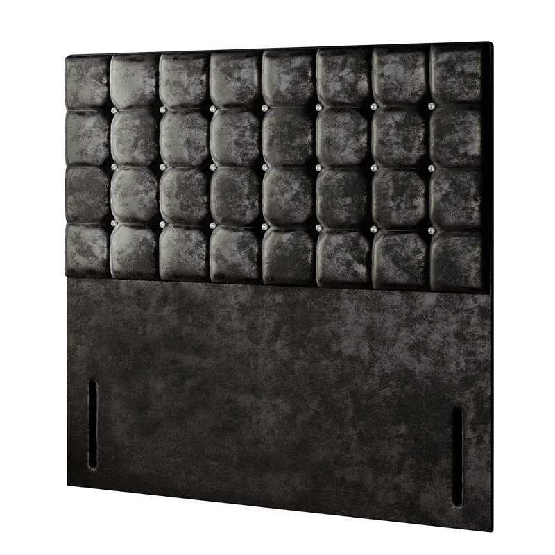 Rochester Upholstered Headboard, Black, Kingsize (5')
