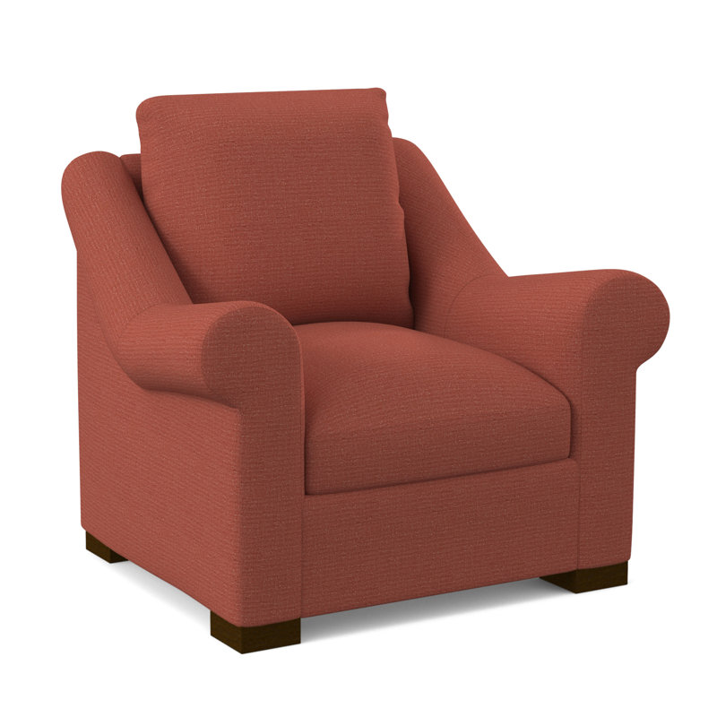 Chaise Canyon, Noyer noir, Mélange de polyester rouge à lèvres Margaret