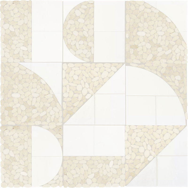 Mosaïque de galets Art Deco 11 "x 11" Daltile Pebble Oasis (11 PC par carton), Glaçon