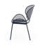 Fauteuil de 33,29 po Haut, 24,27 de large, 24,92 po de profondeur, fer bleu marine, 34 de haut, 24,8 25,5 de profondeur, 22,51 lb