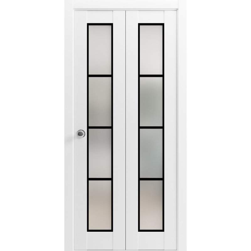 Porte pliante en bois manufacturé 2132 massif, 48 po x 84 po