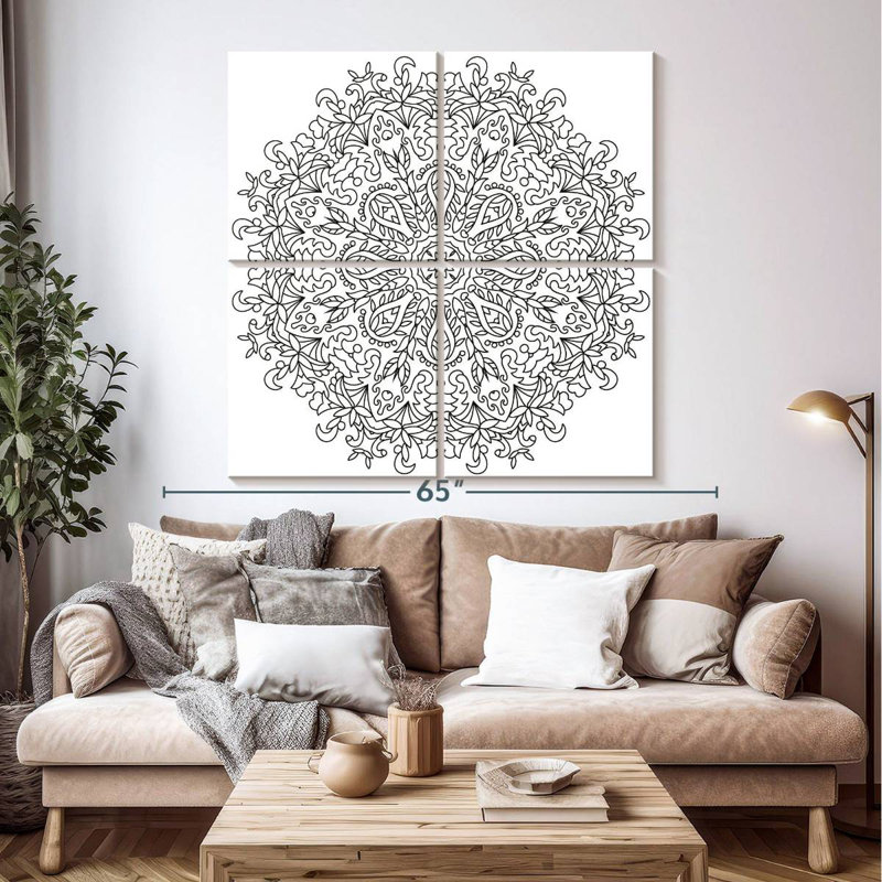 Kerner Boho Floral Mandala, 50" H x 50" W