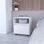 Table de chevet blanche avec mobilité et tiroir spacieux - Améliore l'ambiance de la chambre à coucher 1 surface supérieure pratique pour les essentiels-836590122