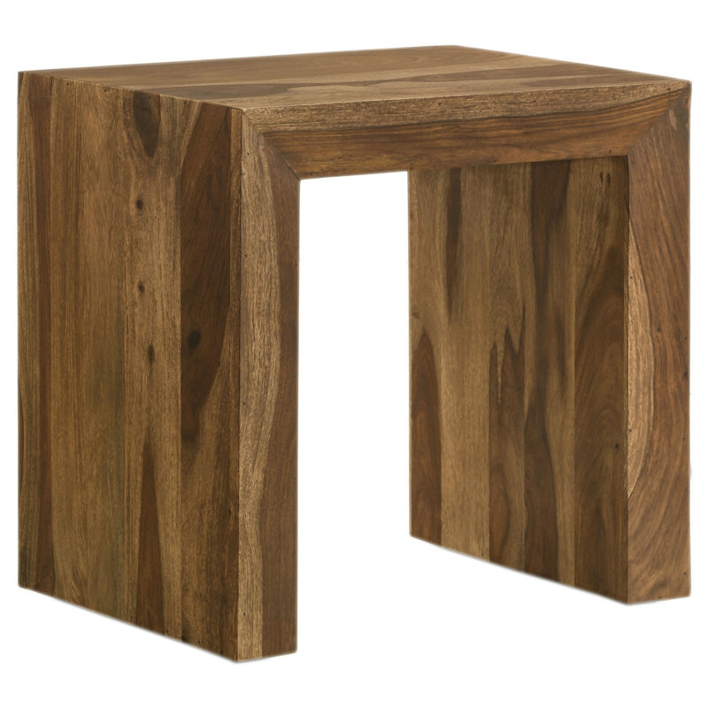 Alfon Heritage Design - Table de bout rectangulaire en bois massif Alfon Auburn