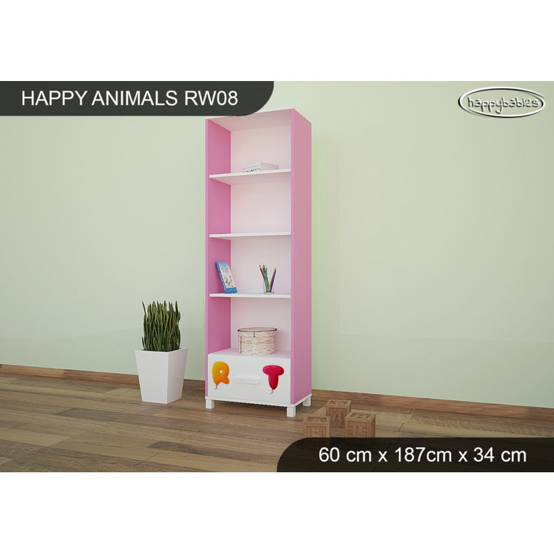 187cm H X 60cm W Cube Unit Kids Bookcase, Pink