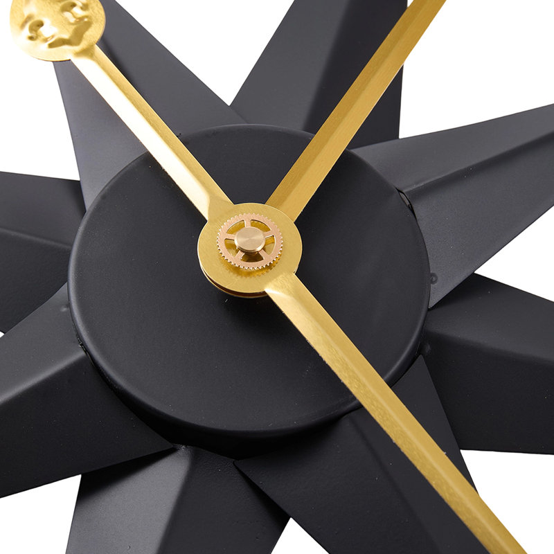 Metal Minimalist Roman Numerals Wall Clock