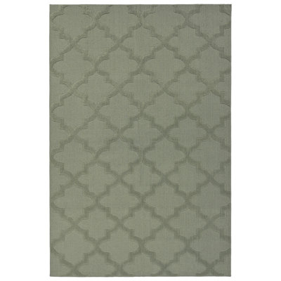 Tapis couleur sauge en polypropylène touffeté à la machine Nasturtium
