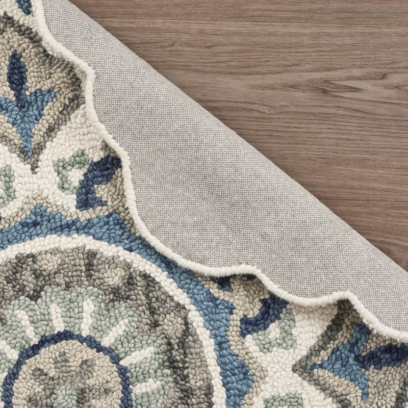 Aisosa Hand Tufted Wool Indoor Rug, Round 4'