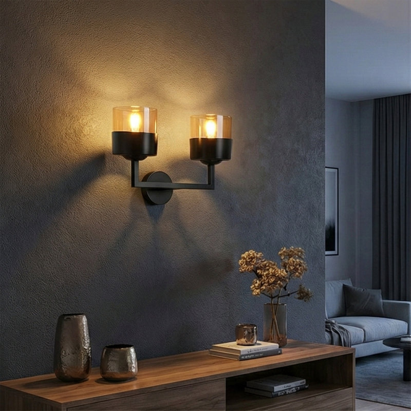 Ensemble de meuble-lavabo mural 2 lumières Lumina