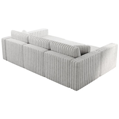 106.3" Gray U-Shaped With Hydraulic Lift. 6 & Storage. Stylish For Bedroom Living Room. Modern Design . Comfortable Foam. And Lift Storage Available