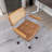 Carli Rattan Genuine Leather Office Chair-805672607