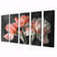 «Pink Black Garden Glamour Irises», ensemble d'art mural sur toile Iris-1311361678