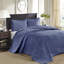 Courtepointe bleu marine double / grand - coton prélavé pour plus de durabilité 3 avec literie à motif classique et rembourré réversible pour un confort matelassé