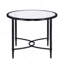 Table basse ovale en métal / verre Quinton - Noir