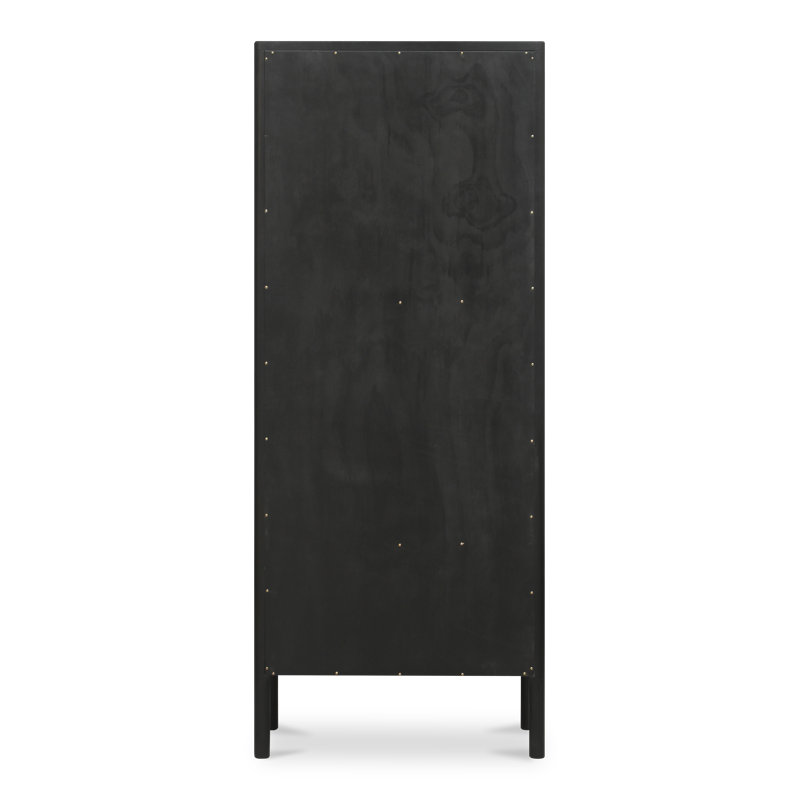 Hannah Tall Cabinet Black, Black