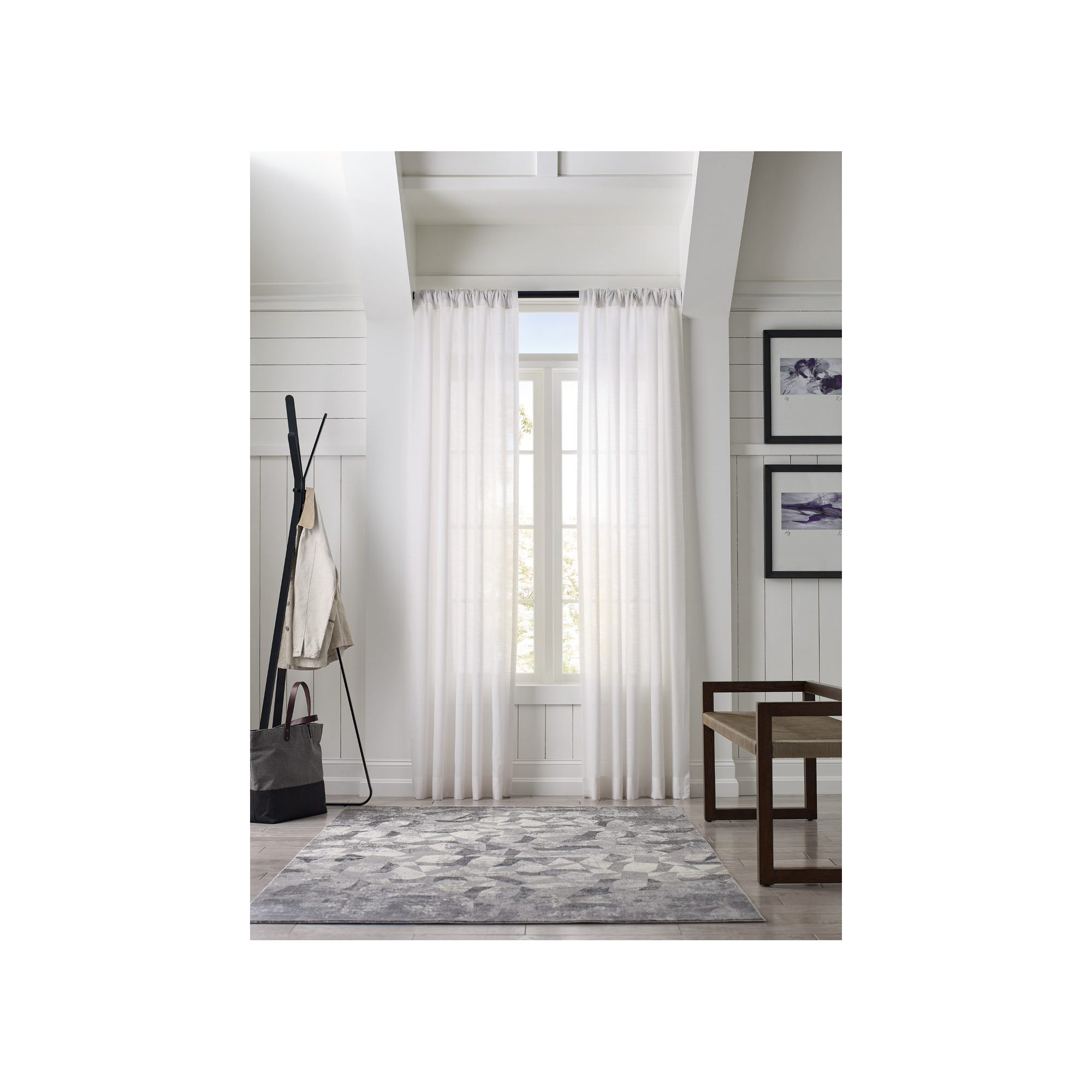 Sunbrella Laurel Indoor/Outdoor Sheer Curtain, 54" W x 108" L