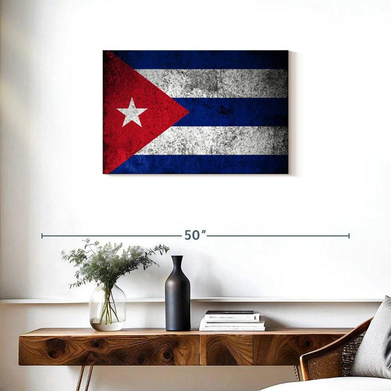 Drapeau cubain Borges, H 20 po x l 30 po