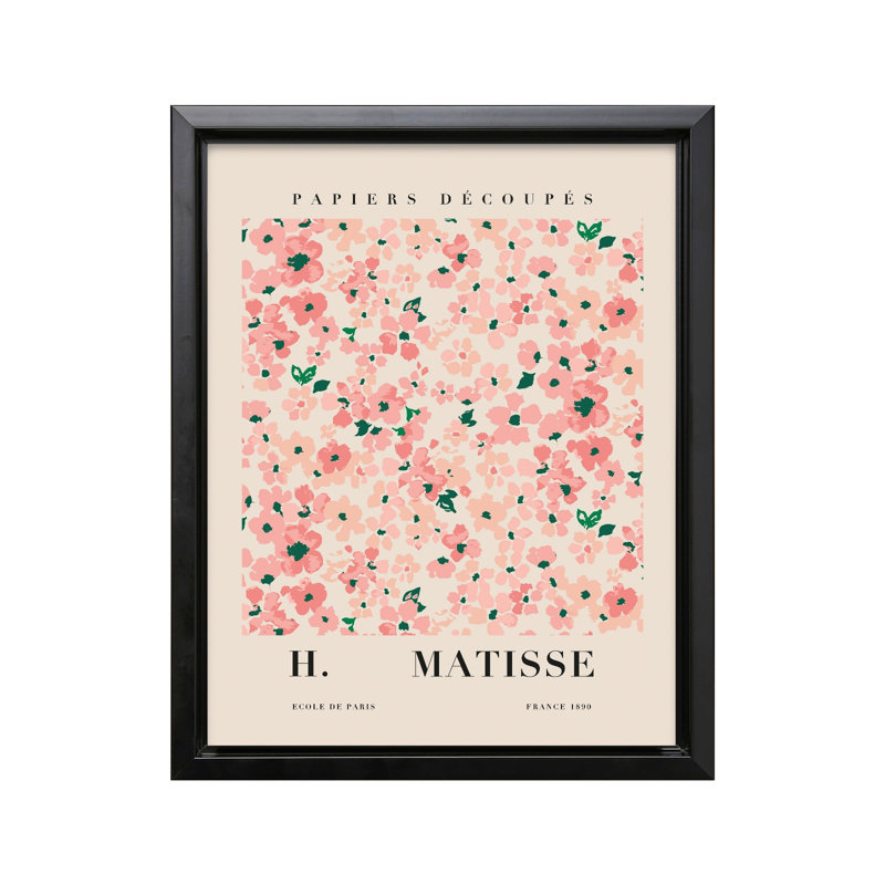 Affiche Henri Matisse, Cadre noir, Canevas, H 24 po x l 32 po