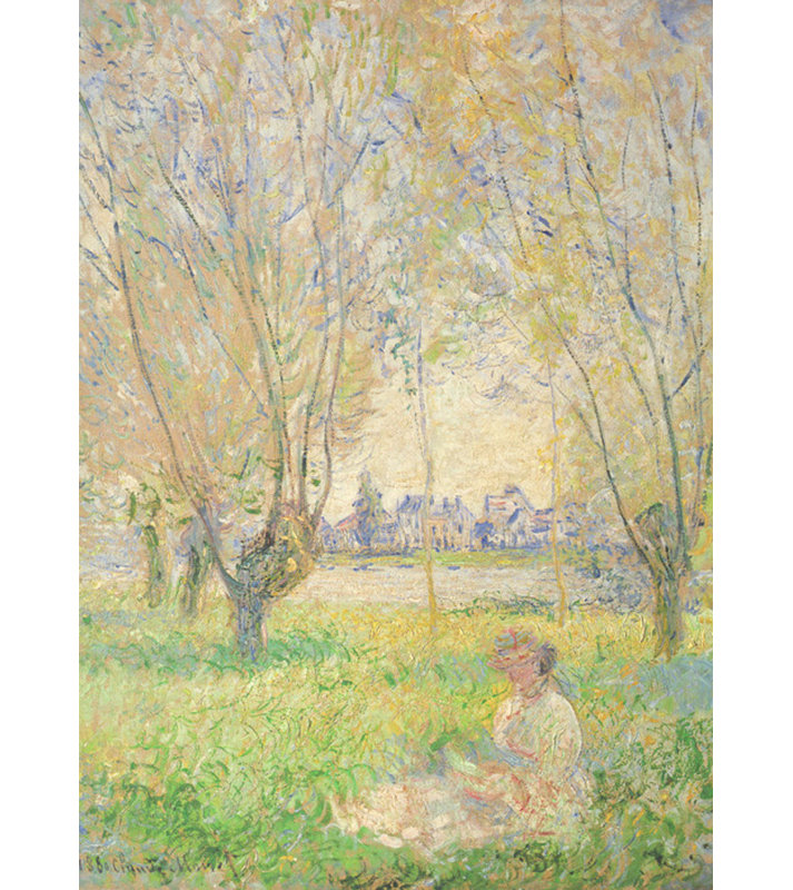 Femme assise sous les saules