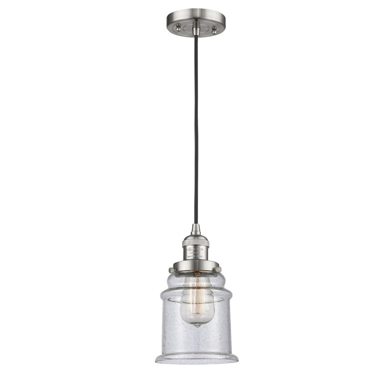 Galaviz 1 - Light Single Pendant, Brushed Satin Nickel, Seedy