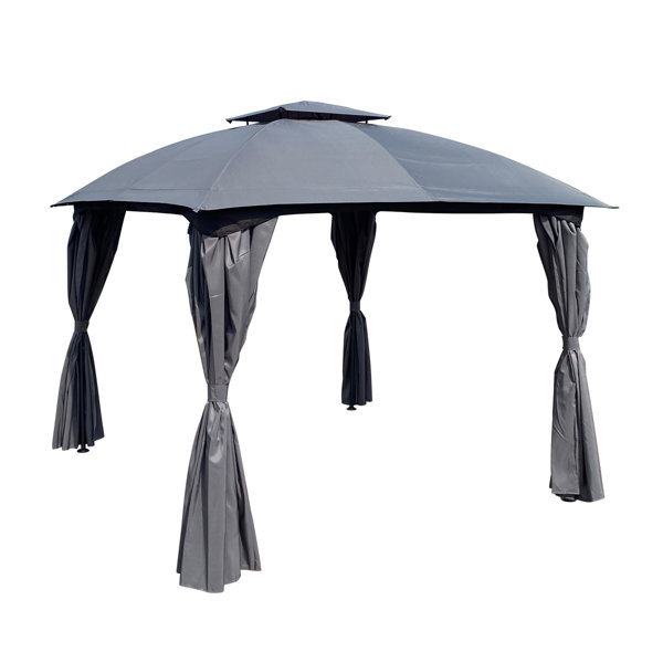 HOSSEJOY 10 Ft. W x 10 Ft. D Steel Pergola with Canopy | Wayfair