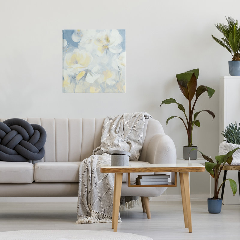 Soft & Gentle Flower Field Canvas, design by Lanie Loreth, 17" H x 17" W