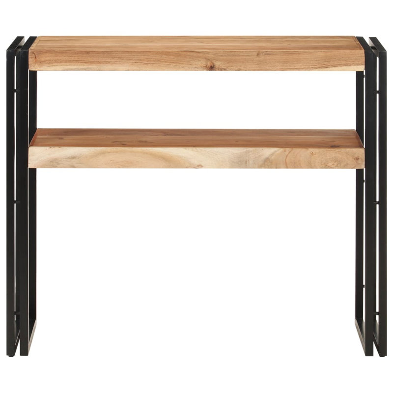 Console Table  Rough Wood, 29.53" H x 35.43" W x 11.81" D, Oak
