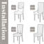Dining Chair Covers, Parsons Chair Slipcover, Set Of 6,-365466348