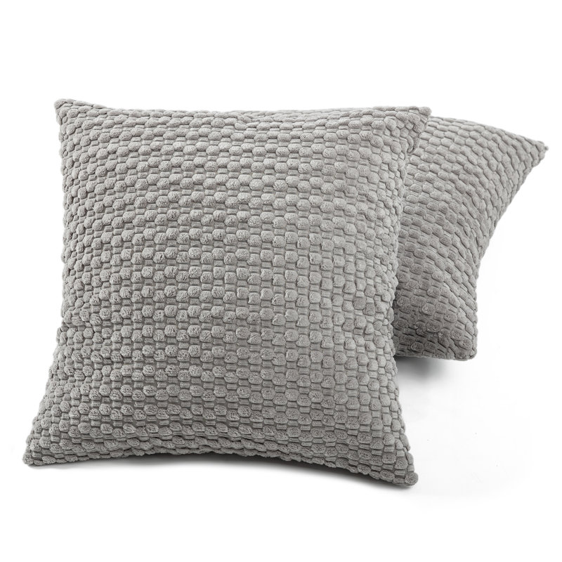 Ensemble de 2 taies d'oreiller et insert Arden, Gris Pierre