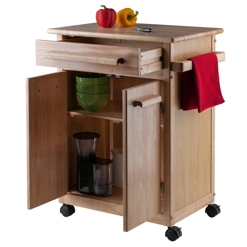 Baca Solid Wood Kitchen Cart - Thumbnail 3