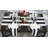 Cotton Black And White Stripe Table Runner-315339719