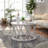 Viradis Farmhouse Coffee Table, Rustic Round Coffee Table with X-Motifs Legs, Wood Textured Top-1263630182