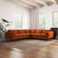 Canapé modulaire de coin orange brûlé Amber