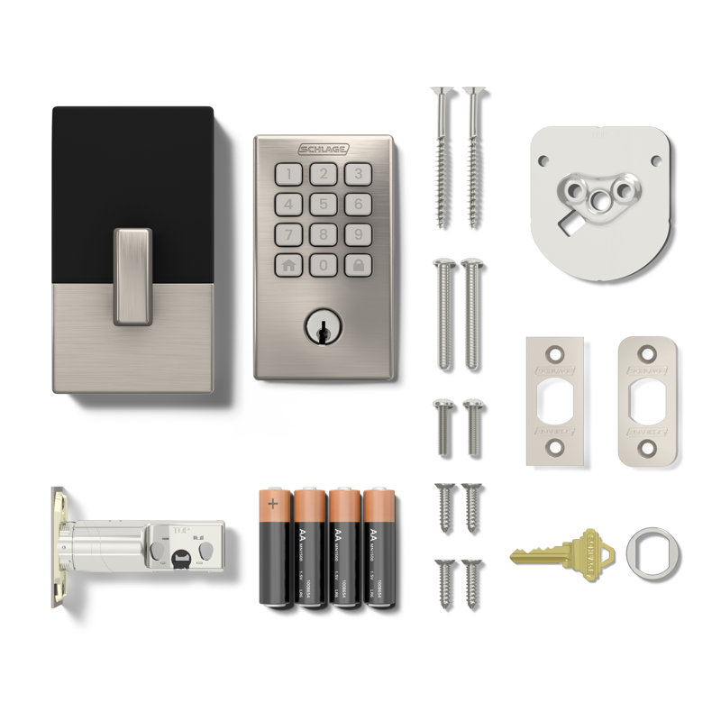 Arrive Smart Wifi Deadbolt With Century Trim, Satin Nickel
