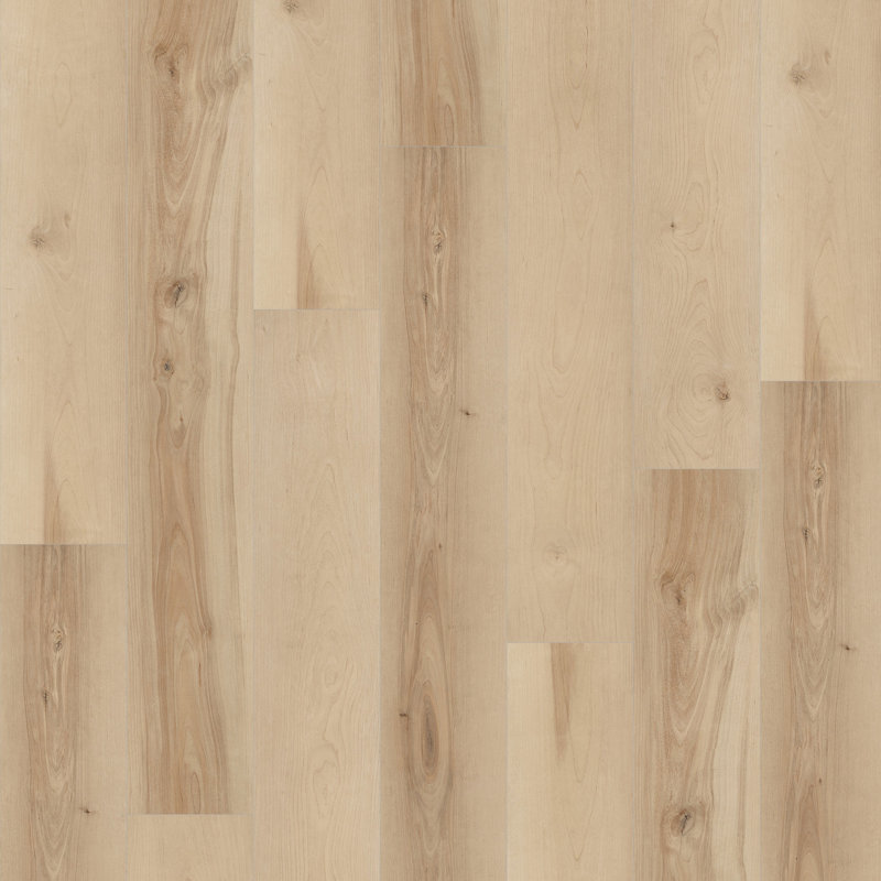Plancher de vinyle imperméable à cliquet de luxe Silverlake Hillcrest Birch 7,1 po x 48 po x 5 mm / 22 mil, Hillcrest bouleau