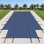 Couverture de sécurité durable pour piscine creusée - couverture en filet d'hiver 16 x 32 pi avec trousse de quincaillerie complète