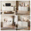 Ensemble de 3 buffets mono avec tiroirs, blanc-72122502